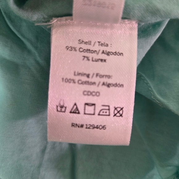 Venus Teal Gold Metallic Chevron Embroidered Strapless Tiered Maxi Dress 2X - Picture 9 of 9